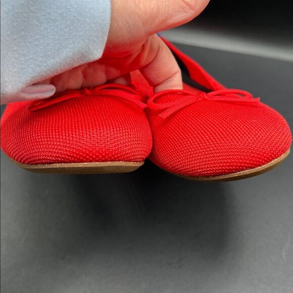 Rothy's Glamour Red Ballet Flats with Bow Size 10 - Picture 4 of 8